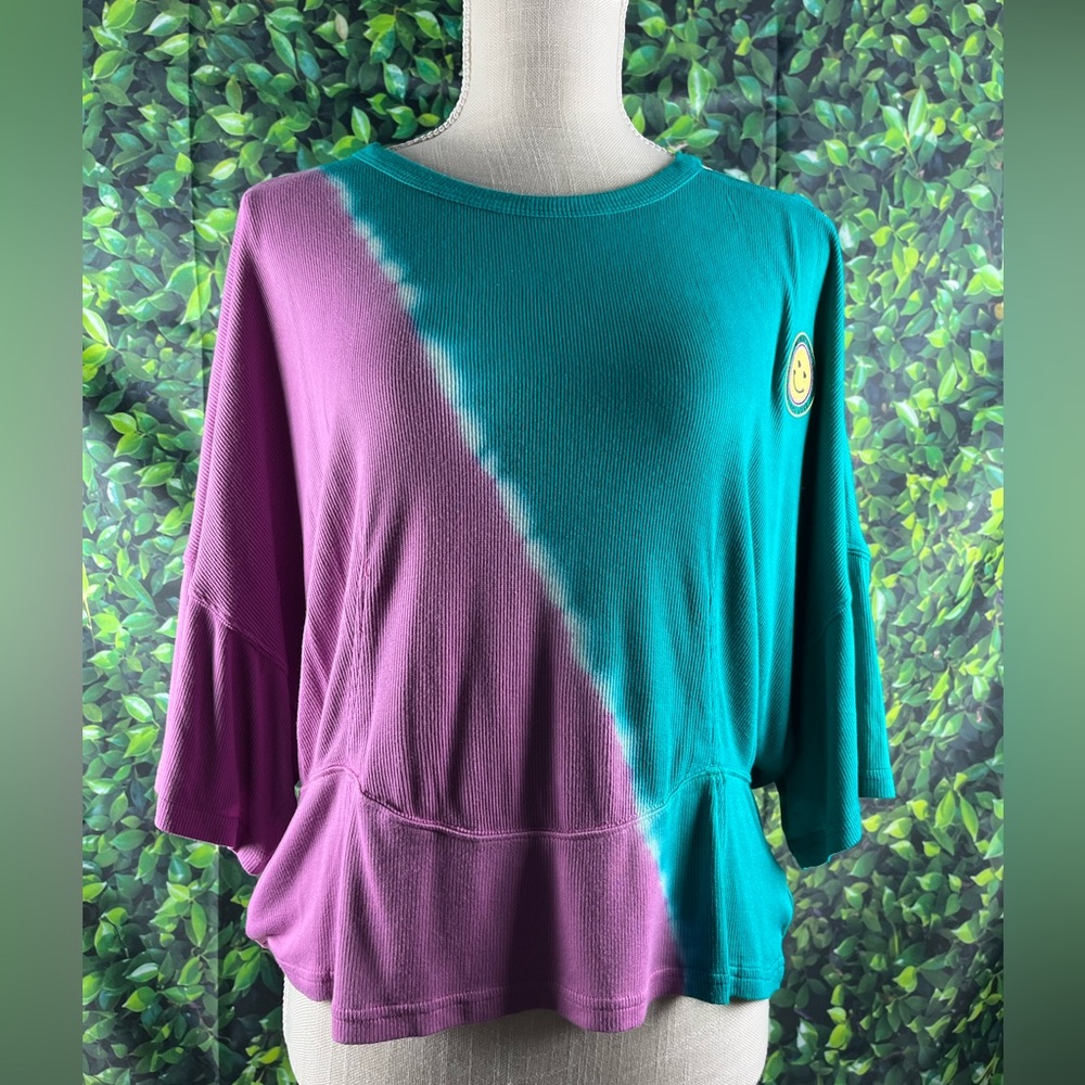 Frayed Size:XL  Women  Top Greenlake- Violet Ombré  Soft Light and Airy